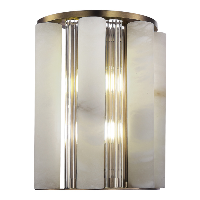 Светильник настенный ST-Luce Бронза, Прозрачный/Белый алебастр G9 2*5W SL1516.301.02