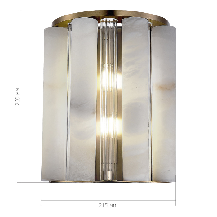 Светильник настенный ST-Luce Бронза, Прозрачный/Белый алебастр G9 2*5W SL1516.301.02