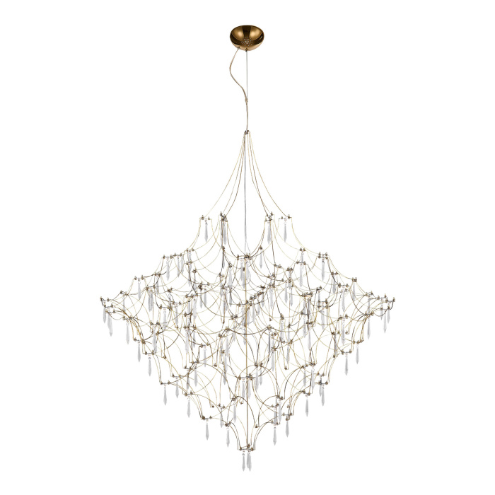 Светильник подвесной ST-Luce Золотистый/Прозрачный LED 114*0,5W 3000K SL6601.203.114