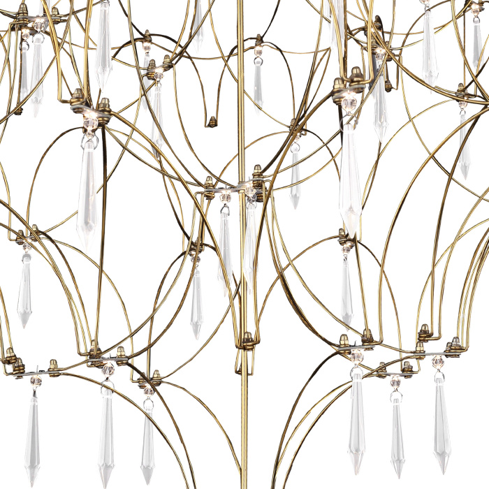 Светильник подвесной ST-Luce Золотистый/Прозрачный LED 114*0,5W 3000K SL6601.203.114