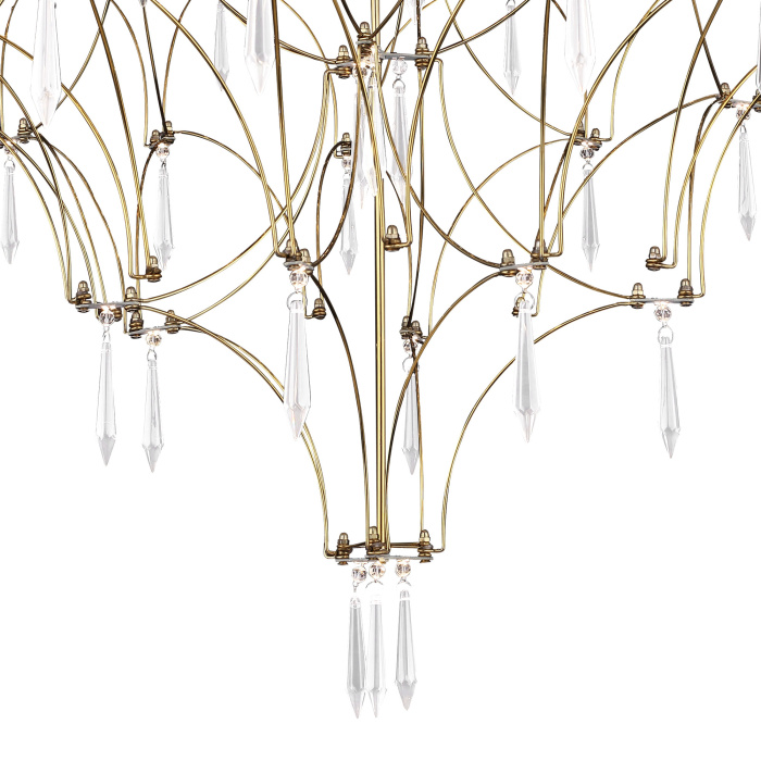 Светильник подвесной ST-Luce Золотистый/Прозрачный LED 114*0,5W 3000K SL6601.203.114