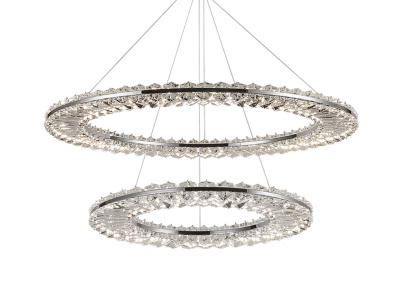 Вертикальная композиция 8240 из двух плоских колец хром №49 Newport