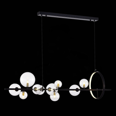 Светильник подвесной ST-Luce Черный/Прозрачный G4 10+1*5W 4000K SL1165.423.15