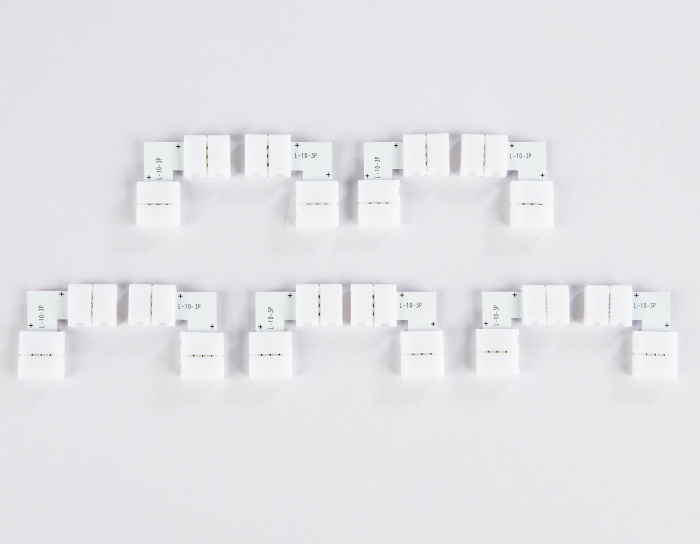 Соединитель угловой L для светодиодной ленты 5050 12/24V (3 конт.) GS6651 (10шт) Ambrella light GS6651