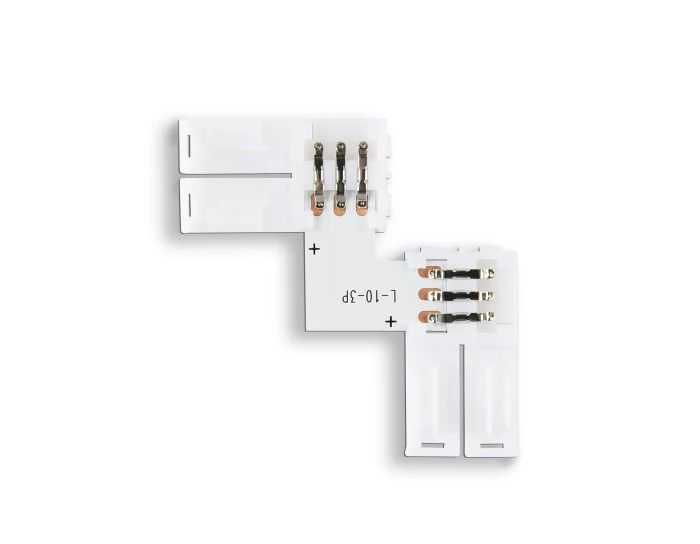 Соединитель угловой L для светодиодной ленты 5050 12/24V (3 конт.) GS6651 (10шт) Ambrella light GS6651