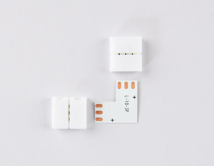 Соединитель угловой L для светодиодной ленты 5050 12/24V (3 конт.) GS6651 (10шт) Ambrella light GS6651