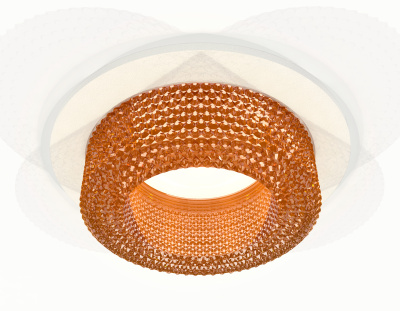 Комплект встраиваемого светильника с композитным хрусталем Ambrella light XC7621024