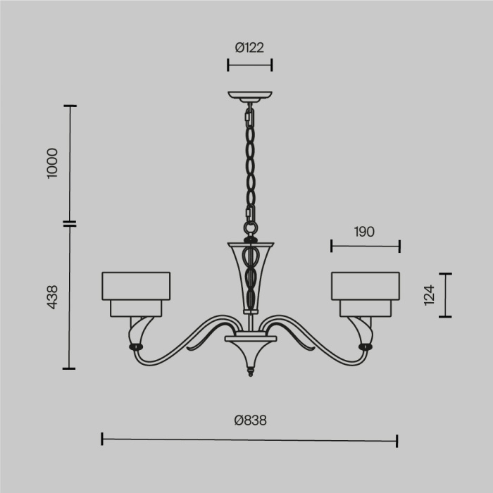 Люстра Maytoni Lillian H311-05-G