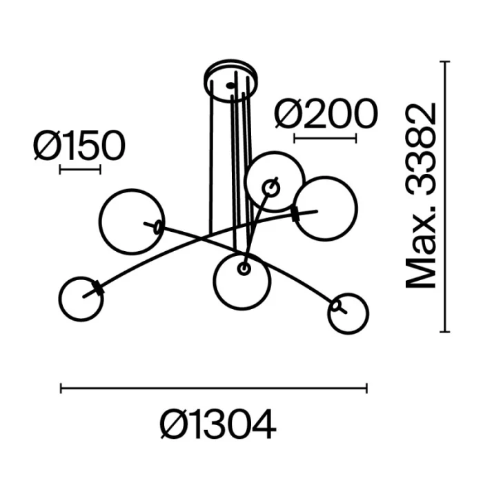 Подвесной светильник Maytoni Mood MOD172PL-06BS