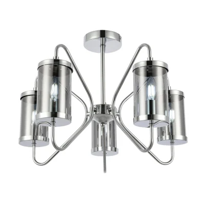 SLE102302-05 Люстра потолочная Хром/Дымчатый E14 5*40W