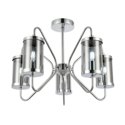 SLE102302-05 Люстра потолочная Хром/Дымчатый E14 5*40W