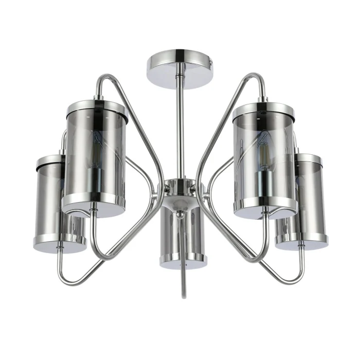 SLE102302-05 Люстра потолочная Хром/Дымчатый E14 5*40W