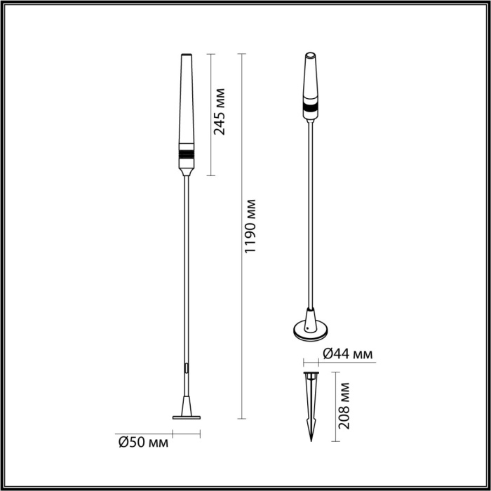 Садово-парковый светильник Odeon Light Canna 7020/4GB