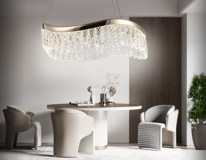 Подвесной светодиодный светильник с хрусталем Ambrella light TR49717