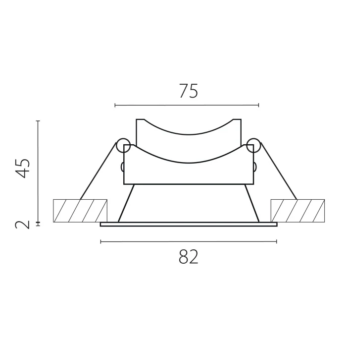 Рамка термостойкая PVC д/крепления LED источника света в подвесном потолке Piano Lightstar 012906