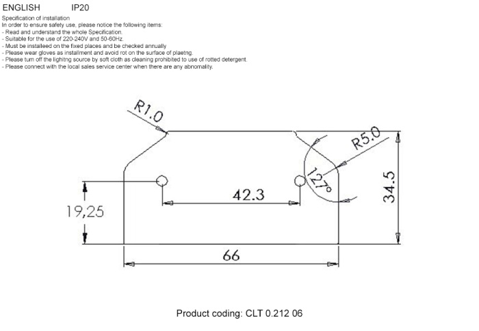 Заглушка для профиля-адаптера в натяжной потолок для однофазного шинопровода Crystal L ux CLT 0.212 06