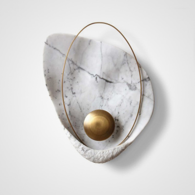Настенный светильник CLAM Белый мрамор ImperiumLoft
