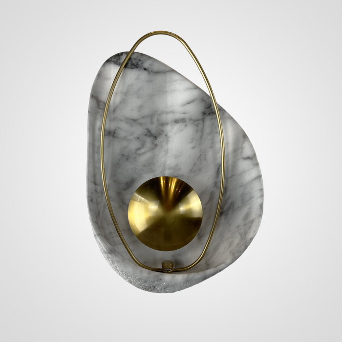 Настенный светильник CLAM Белый мрамор ImperiumLoft