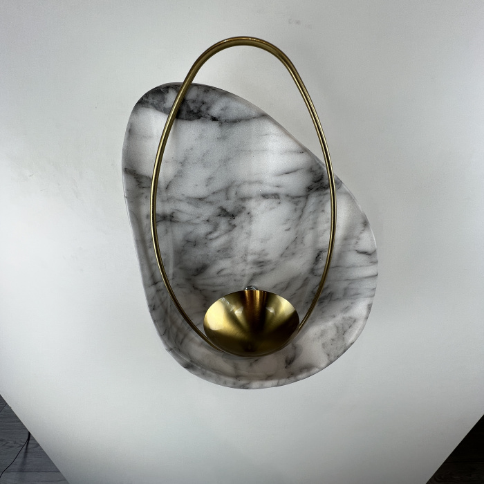 Настенный светильник CLAM Белый мрамор ImperiumLoft