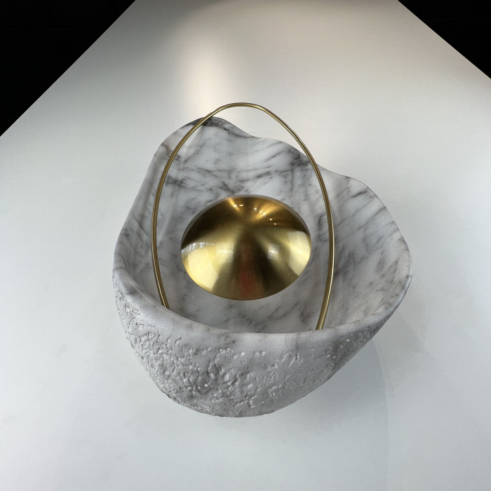 Настенный светильник CLAM Белый мрамор ImperiumLoft