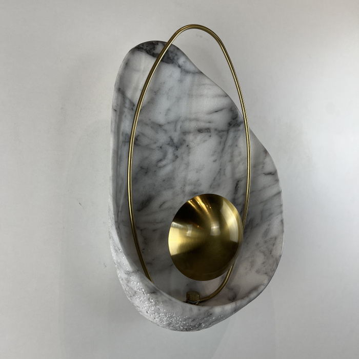 Настенный светильник CLAM Белый мрамор ImperiumLoft