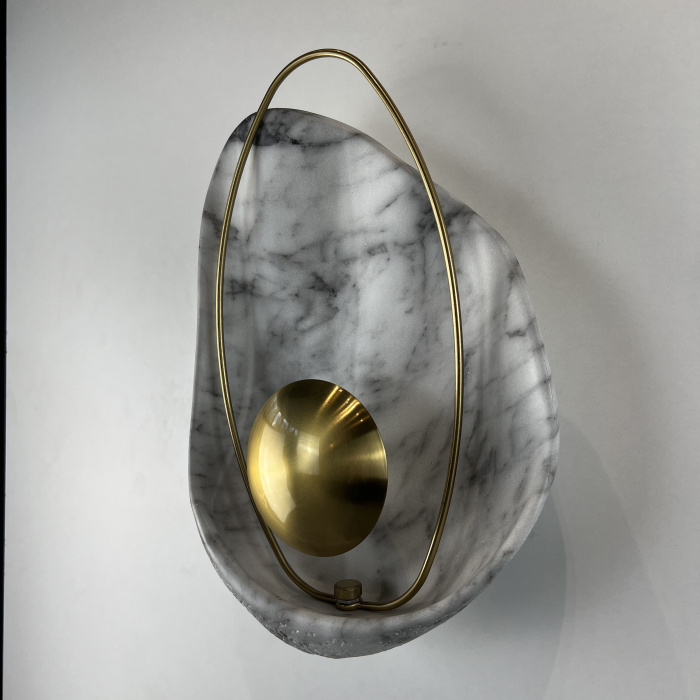 Настенный светильник CLAM Белый мрамор ImperiumLoft