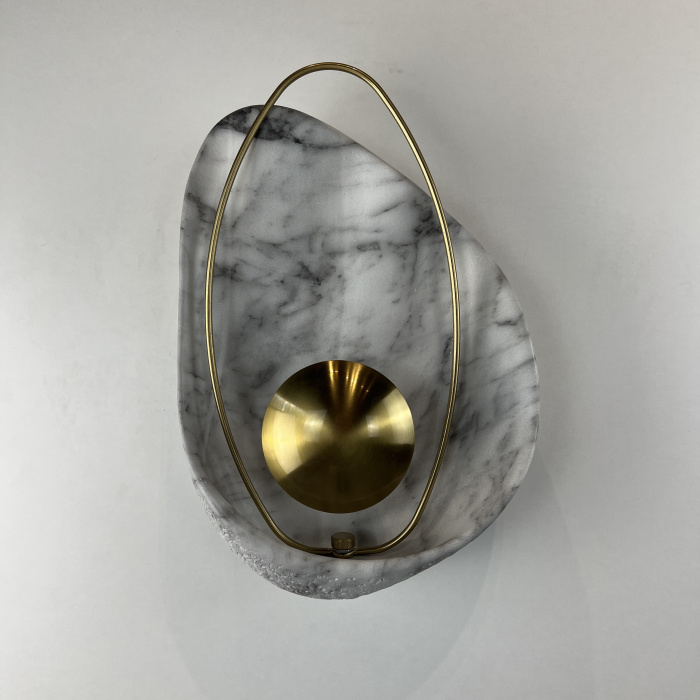 Настенный светильник CLAM Белый мрамор ImperiumLoft