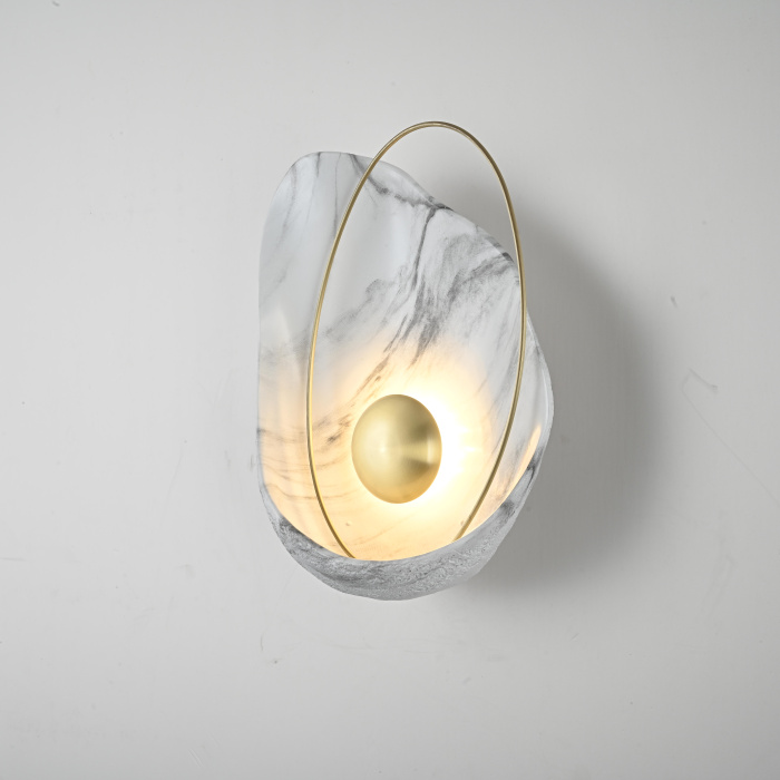 Настенный светильник CLAM Белый мрамор ImperiumLoft