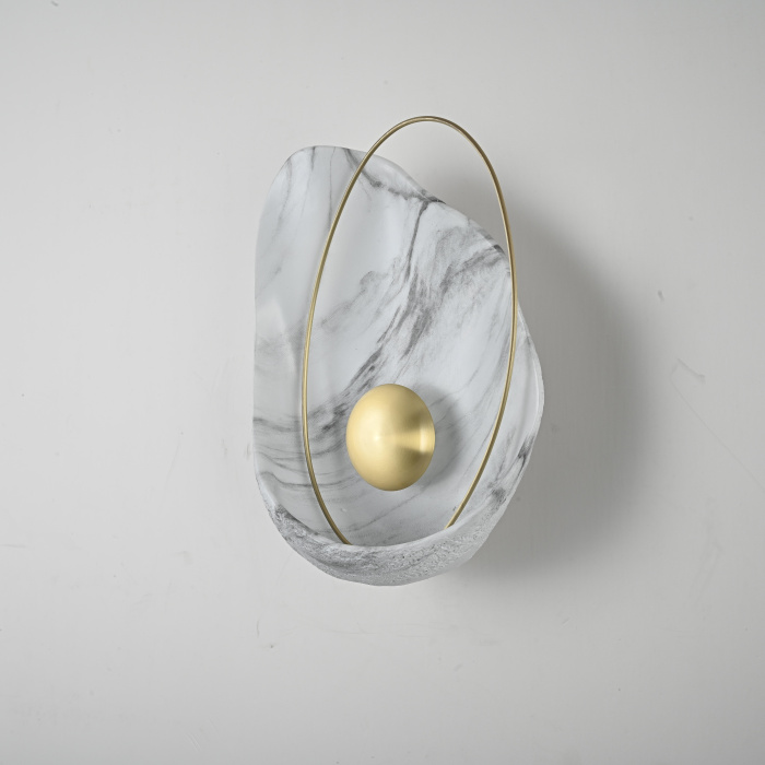 Настенный светильник CLAM Белый мрамор ImperiumLoft