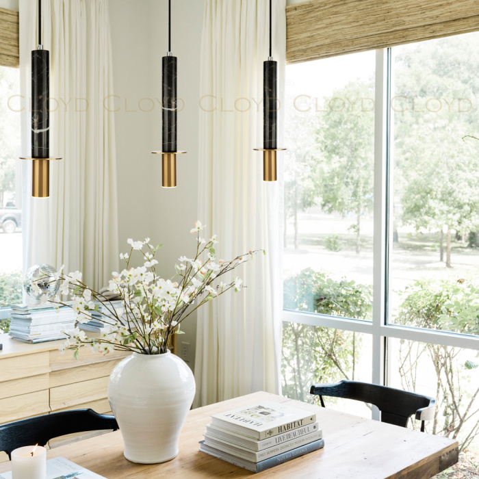 Подвесной светильник Cloyd CLARNET P1 / выс. 36 см - черн.мрамор (арт.10797)