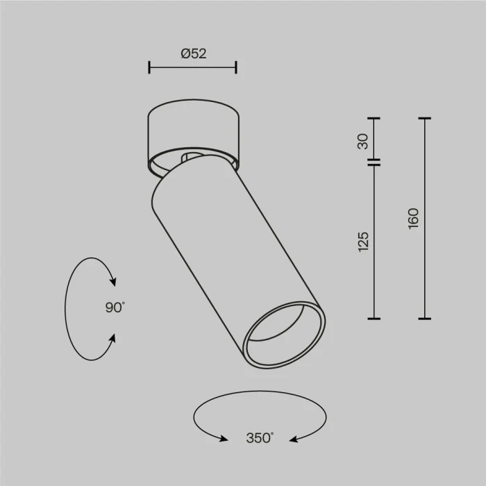 Спот Maytoni Focus LED C055CL-L12W2.7K-SS-B