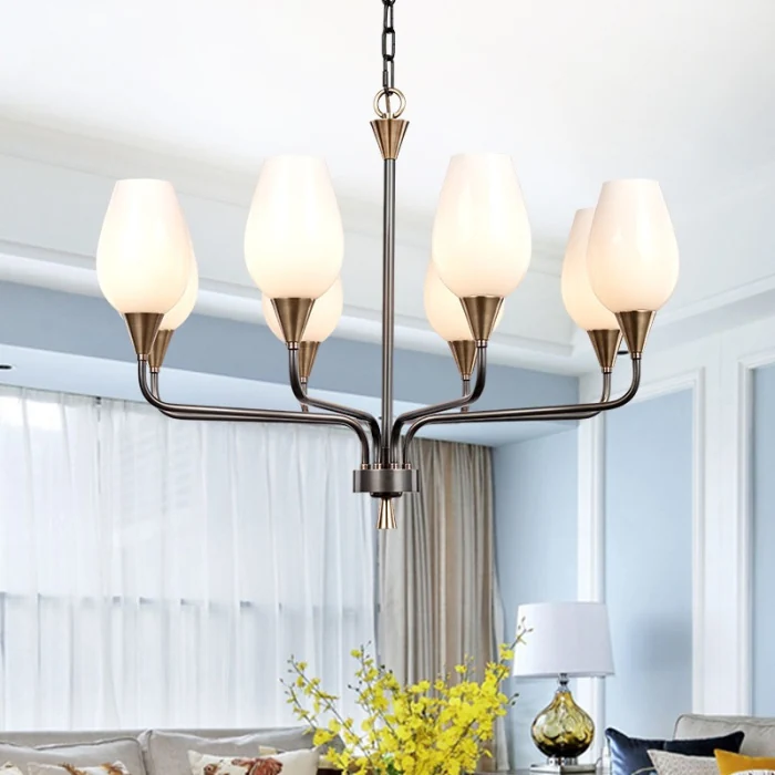 Подвесная люстра VIOLA MILK 6 ImperiumLoft