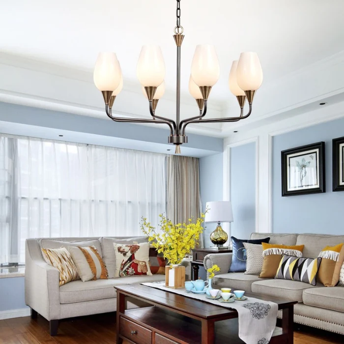 Подвесная люстра VIOLA MILK 6 ImperiumLoft