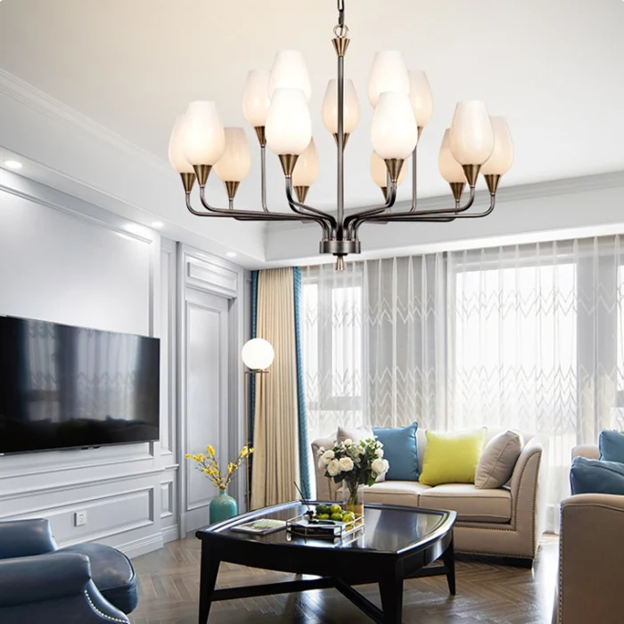 Подвесная люстра VIOLA MILK 6 ImperiumLoft