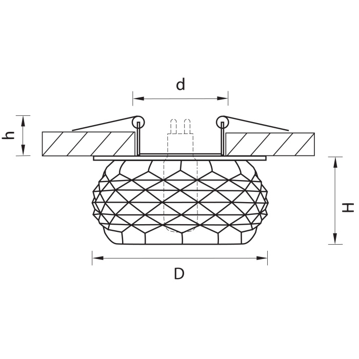 Встраиваемый светильник CESARE SPHE CR LIGHTSTAR 4252