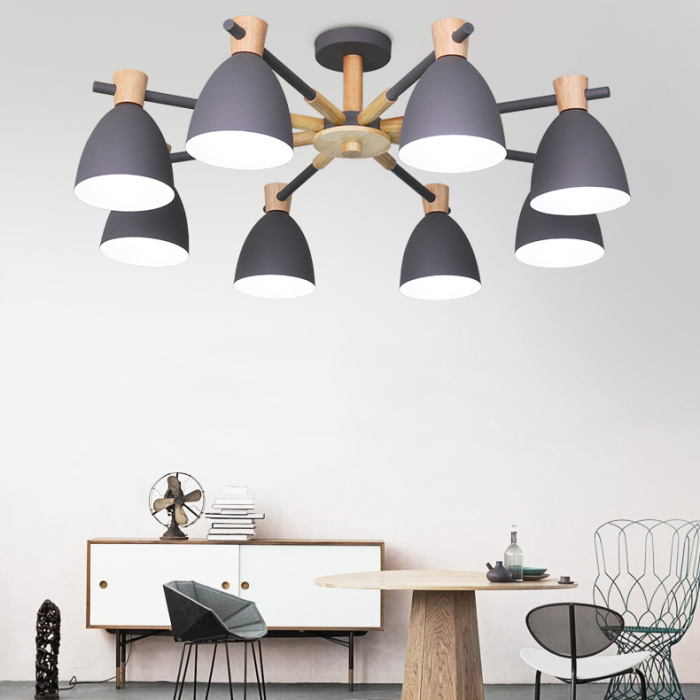 Потолочная люстра FOLKE 8 Gray ImperiumLoft