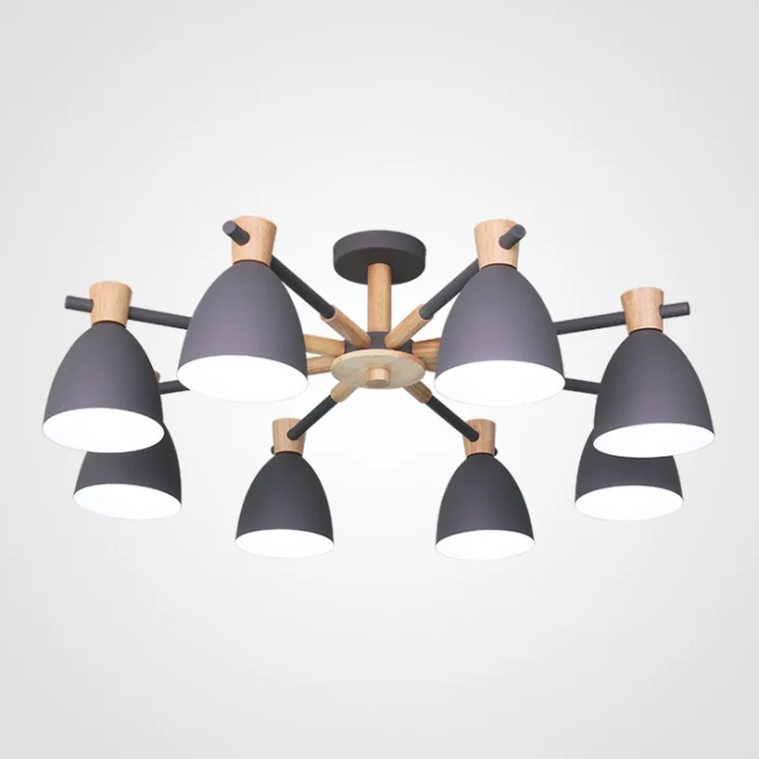 Потолочная люстра FOLKE 8 Gray ImperiumLoft