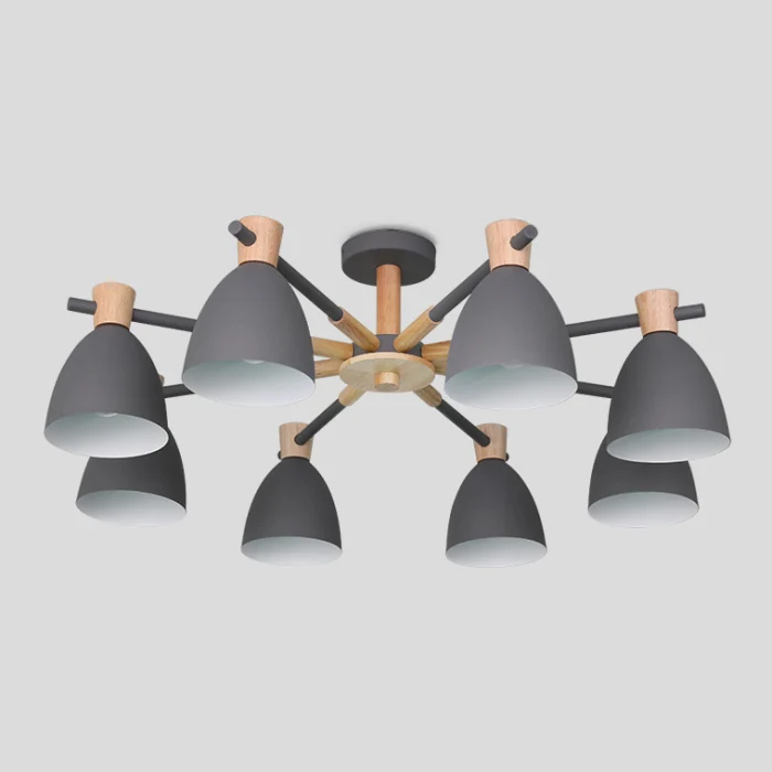 Потолочная люстра FOLKE 8 Gray ImperiumLoft