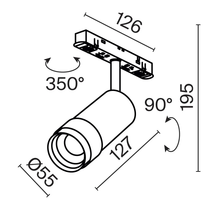 Трековый светильник Maytoni Focus Zoom TR211-1-12W3K-Z-W