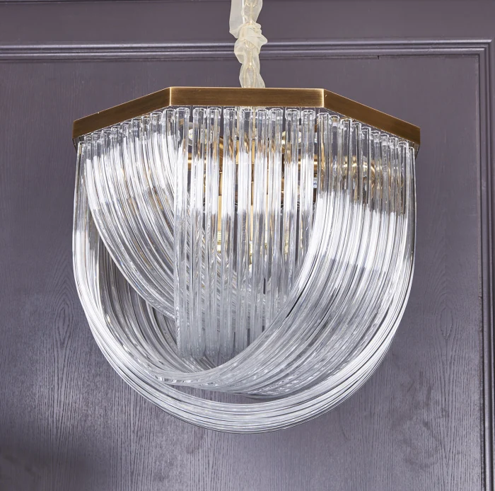 Подвесной светильник Delight Collection Murano L9 brass/clear A001-554 L9 brass/clear