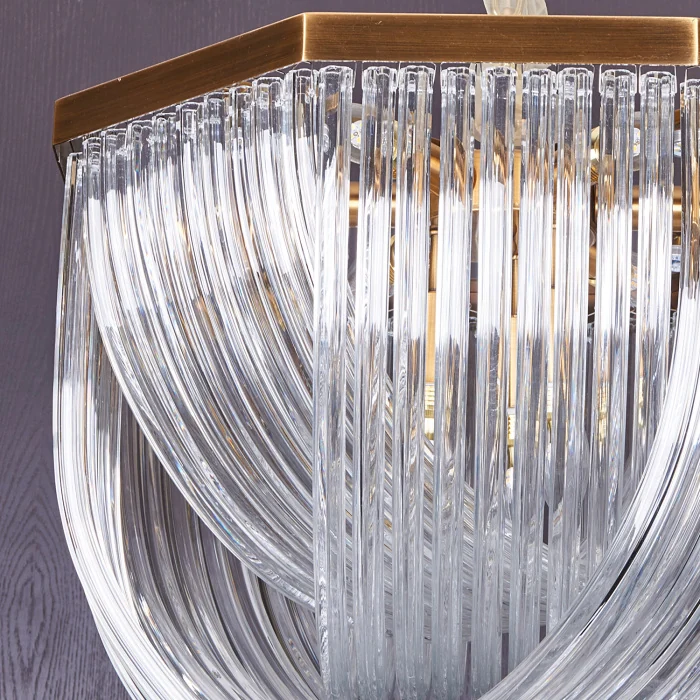Подвесной светильник Delight Collection Murano L9 brass/clear A001-554 L9 brass/clear