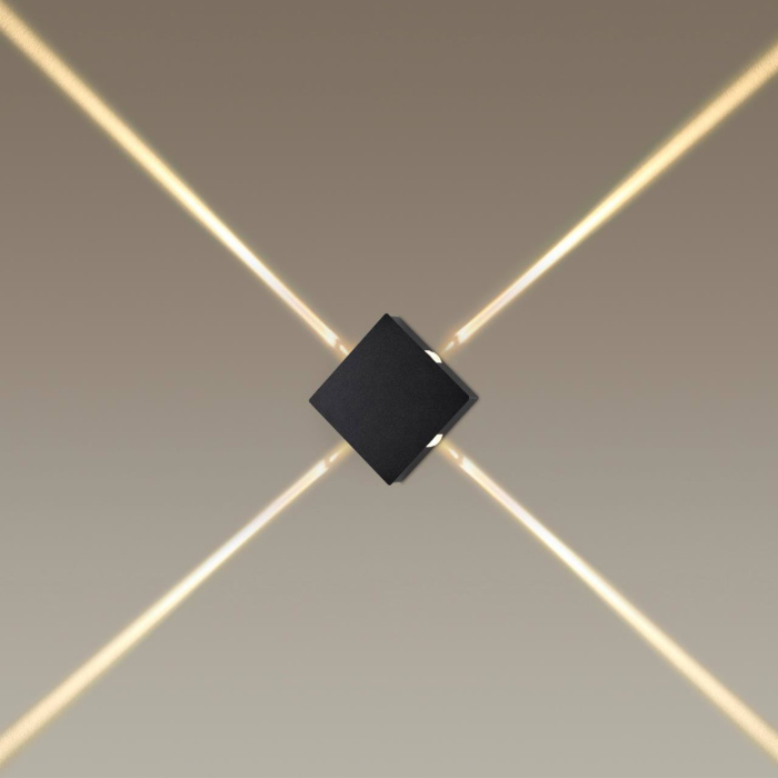 4259/8WL HIGHTECH ODL21  148 черный/металл Настенный светильник IP20 LED 8W 299Лм 3000K VISTA