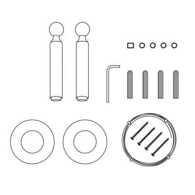 Монтажный комплект для тросовой световой системы ST-Luce Черный ST963.409.00