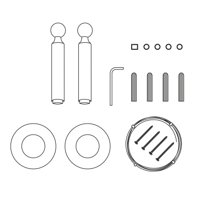 Монтажный комплект для тросовой световой системы ST-Luce Черный ST963.409.00