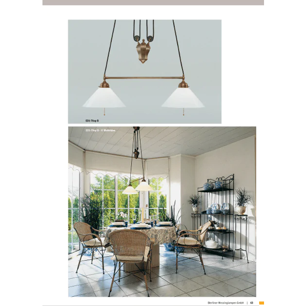 Подвесной светильник Berliner Messinglampen ED1-70opB