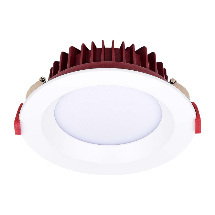 Светильник встраиваемый Белый LED 1*18W 3000K 1 440Lm Ra80 100° IP44 D140xH52 100-240VV ST752.538.18