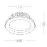 Светильник встраиваемый Белый LED 1*18W 3000K 1 440Lm Ra80 100° IP44 D140xH52 100-240VV ST752.538.18