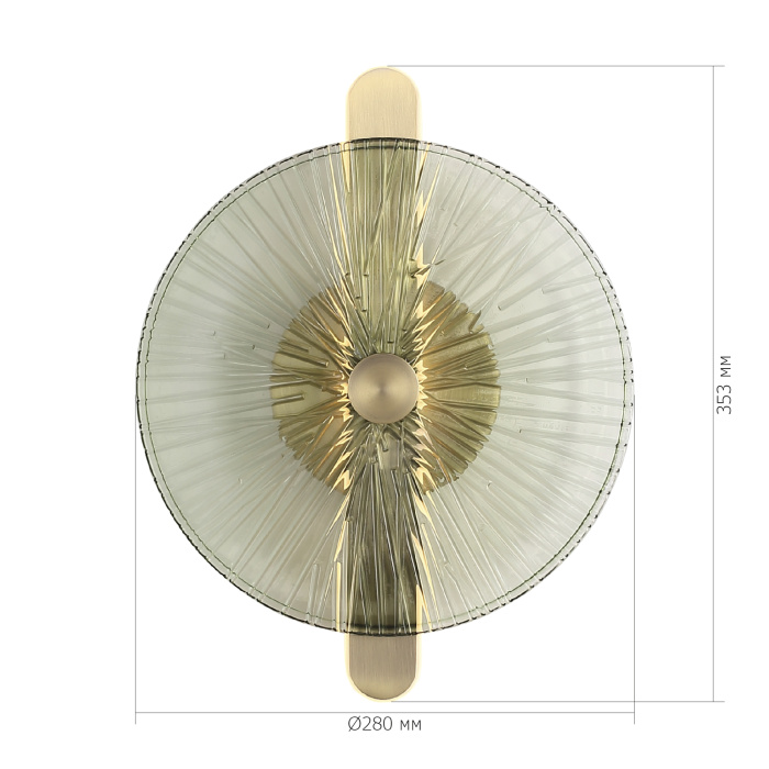 Светильник настенный ST-Luce бронза/зелёный LED 1*11W 4000K SL6141.321.01