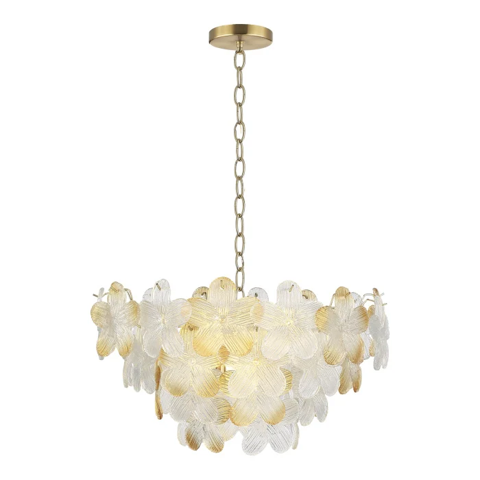 Светильник подвесной ST-Luce золотистый/Прозрачный, янтарный E14 12*60W SL6240.203.12