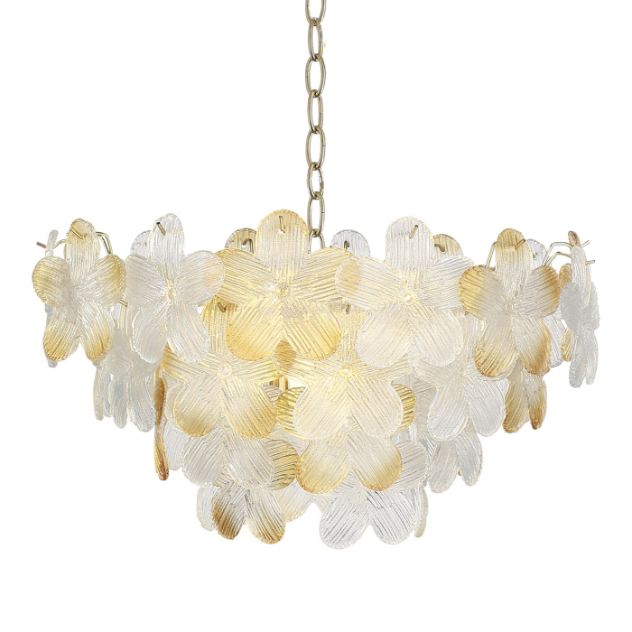 Светильник подвесной ST-Luce золотистый/Прозрачный, янтарный E14 12*60W SL6240.203.12